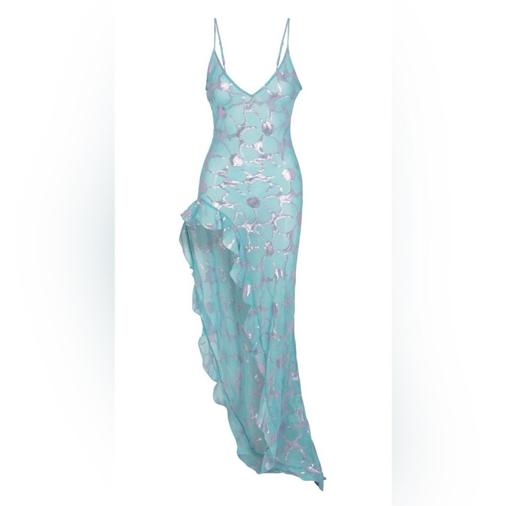 NWT Delfi the Collective Lara dress in aqua SIZE MEDIUM